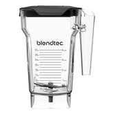 Blendtec FourSide front view showing clear jar and ergonomic shape for easy pouring