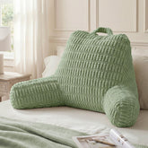 Blissful Diary front view sage green pillow showing supportive backrest and modern look