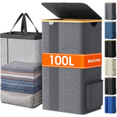 BlissTotes front view showing large-capacity hamper and neat aesthetic benefit