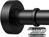 BloomFlower rod front view showing matte black finish and end caps with modern look and easy install