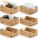 BLUEWEST front view showing woven basket and tidy storage benefit