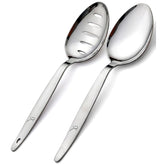 BNAZIND front view of regular and slotted spoons showing set versatility