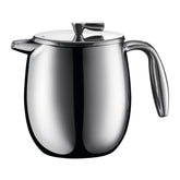 Bodum Columbia front view chrome showcasing sleek stainless steel finish and durable build