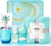BodyRefresh blue gift box front with gold floral accents, elegant unboxing benefit