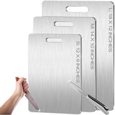Boenim front view of 14x10 titanium board shows durable hygienic surface