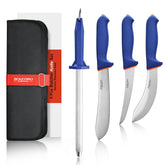 BOLEXINO front view showing all five tools and roll bag for organized transport