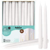BOLSIUS front pack showing 30 white tapers, convenient bulk supply