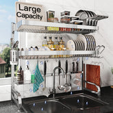 BOOSINY front view over sink rack showing space saving benefit
