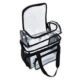 BORMELUN front view of clear lunch bag showing organized visibility benefit