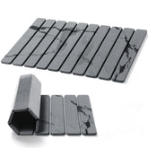 Bornerwhite front view of dark gray mat showing clean design and fast drying