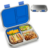 BOSEDSANG front view showing blue lunch box and secure locks for spill protection