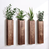 BOTOP front view mounted vases showing rustic charm and vertical accent
