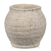 Briful ceramic vase front view showing cream finish and vintage charm