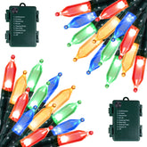 Brightown front packaging showing two 18ft multicolor LED strands and benefits