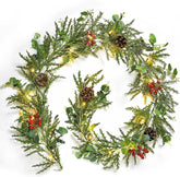 Brightown front packaging showing two prelit 6ft garlands and benefits