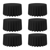 BRILLMAX front packaging showing six black 120-inch tablecloths, professional bulk value