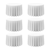 BRILLMAX front view of packaged 108-inch white tablecloths showing set benefit