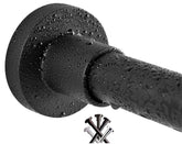 BRIOFOX front view of matte black rod showing sleek profile and easy installation benefit