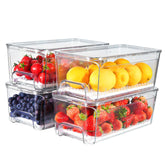 Brippo front view of clear stackable drawers showing tidy organization benefit
