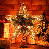 BrizLabs front view of rattan star topper showing warm glow benefit