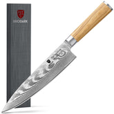 BRODARK front view of 8-inch chef knife showing balanced profile and control