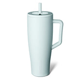BrüMate Era front view showing Blue Agave finish and leakproof benefits