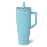 BrüMate Era front view Glacier showing full tumbler and handle benefit of easy gripping