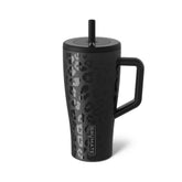 BrüMate Era Onyx Leopard front view showing 30 oz capacity and bold pattern