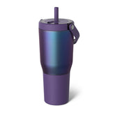 BrüMate Resa front view showing Dark Aura finish and handle benefit: stylish portability