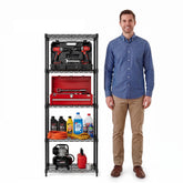 Brutis front view showing full five-tier shelving for organized storage