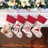 BSTAOFY front view of four stockings showing characters and cozy benefit