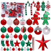 BSTDECOR front packaging showing 125-piece ornament set and ready-to-hang convenience
