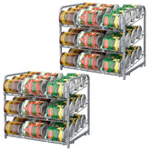 BTY front view of can organizer showing neat rows and capacity benefit