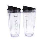 Buecmue front view of two 24 oz replacement cups showing clarity and fit benefit