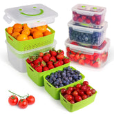 Built-Way front view of green container set showing neat packaging and freshness benefit