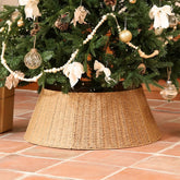 BVCNIG front view of 36 inch rattan tree collar shows clean farmhouse upgrade