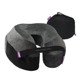 Cabeau front view showing pillow shape and soft Wind cover for comfortable travel