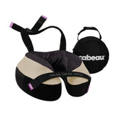 Cabeau TNE S3 front packaging showing Cairo Tan pillow and travel bag for easy packing