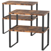 CADUKE front view of shelf organizer showing tidy space-saving benefit