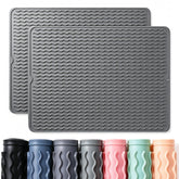 CAKETIME large gray mat front view showing size and protection benefits
