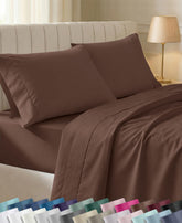 California Design Den front packaging showing 4-piece queen set and recyclable benefits