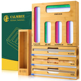 Calmbee front packaging showing full bamboo organizer set and neat storage