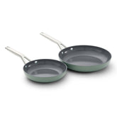 Calphalon front view showing silver ash pans, stylish and practical