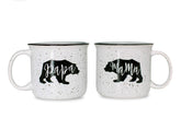 CAM N HONEY front view of boxed Mama and Papa Bear mugs showing gift-ready presentation and charm
