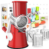 Cambom front view with handle showing compact red design and easy operation