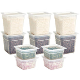 Cambro front packaging showing set contents and stackable benefit