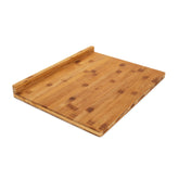 Camco cutting board front view showing full bamboo surface and size benefit