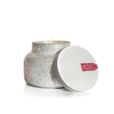 Capri Blue front view of jar candle showing label and elegant finish, enhances holiday decor