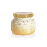 Capri Blue front view of glimmer jar showing elegant ombré and festive sparkle, enhances décor