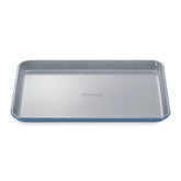 Caraway front view of baking sheet showing sleek design and even edges for reliable baking